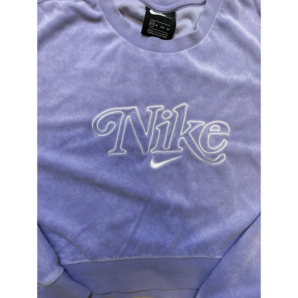 Nike Cropped Purple Vest Sweatshirt Size‎ S Woman
